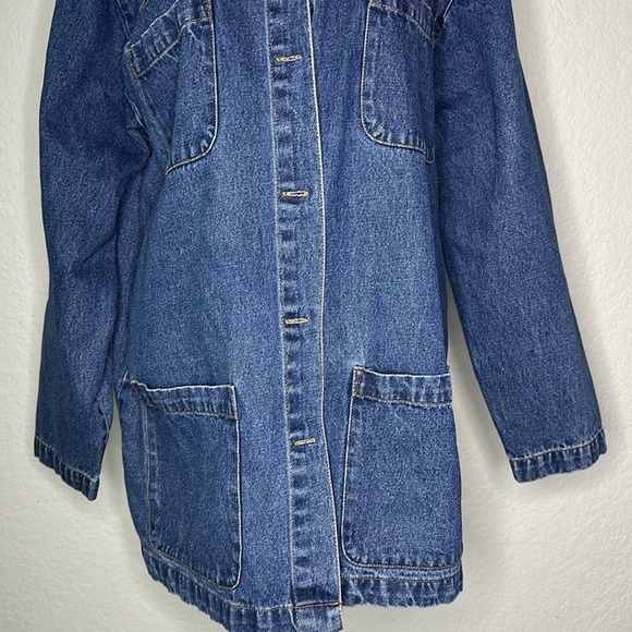 Coldwater Creek Women’s Casual Button Down Denim Barn Jacket Chore Coat XLarge - Picture 4 of 9